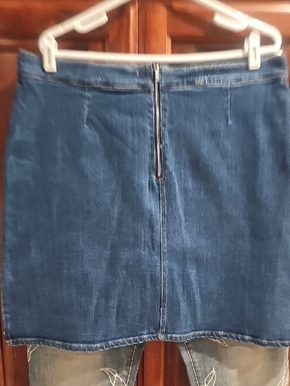 Classic Dark Blue Denim Mini Skirt - Women's - Picture 3 of 3